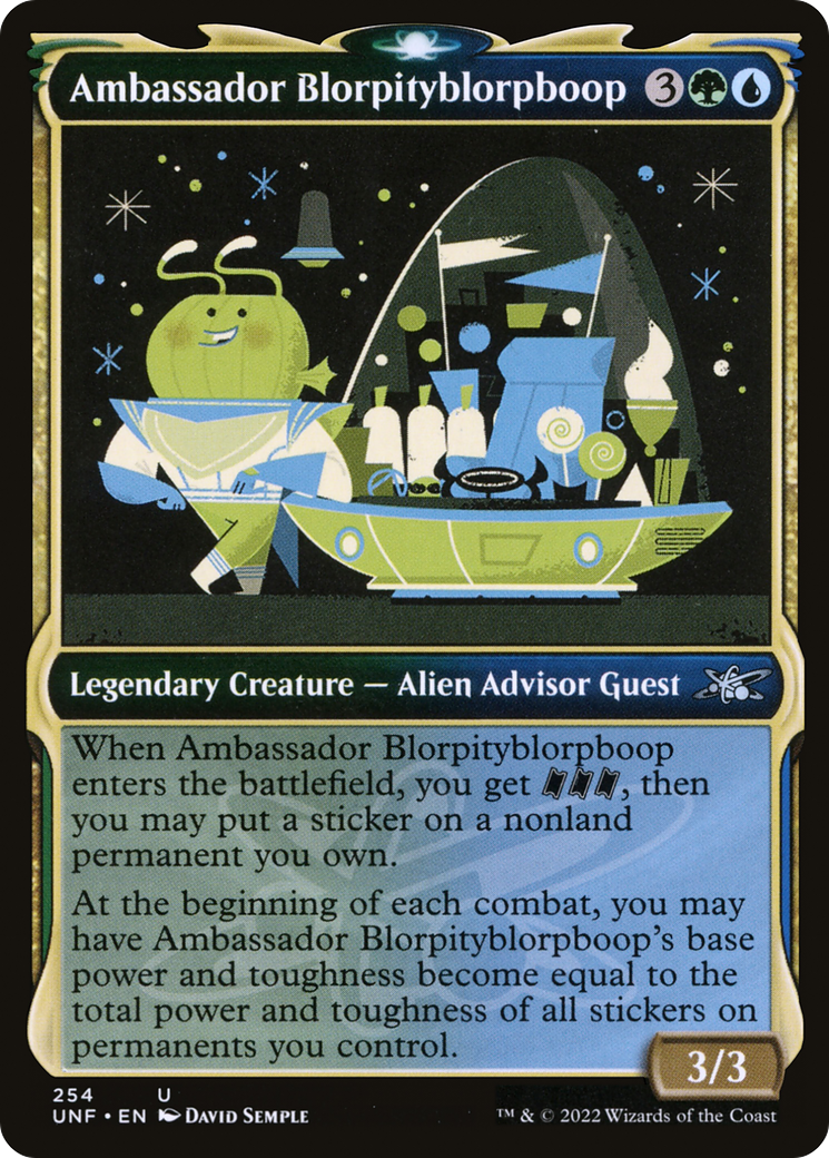 Ambassador Blorpityblorpboop (UNF-254) - Unfinity: (Showcase) Foil