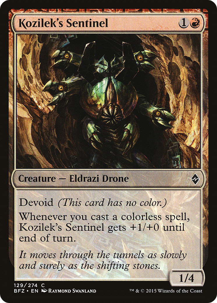 Kozilek's Sentinel (BFZ-129) - Battle for Zendikar: (devoid)