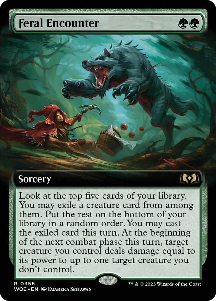 Feral Encounter (WOE-356) - Wilds of Eldraine: (Extended Art)