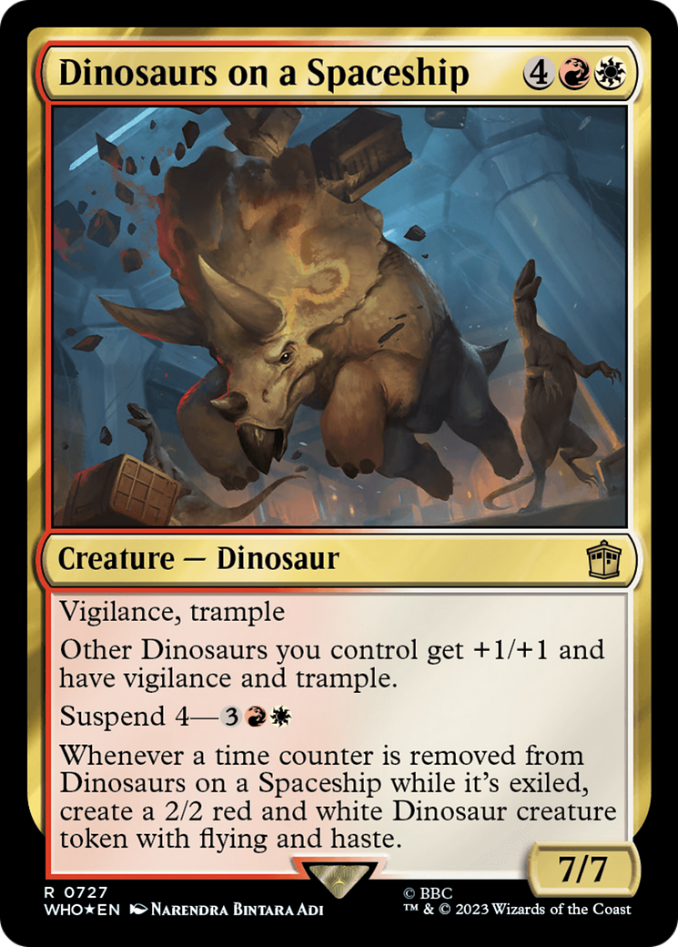 Dinosaurs on a Spaceship (WHO-727) - Doctor Who Foil