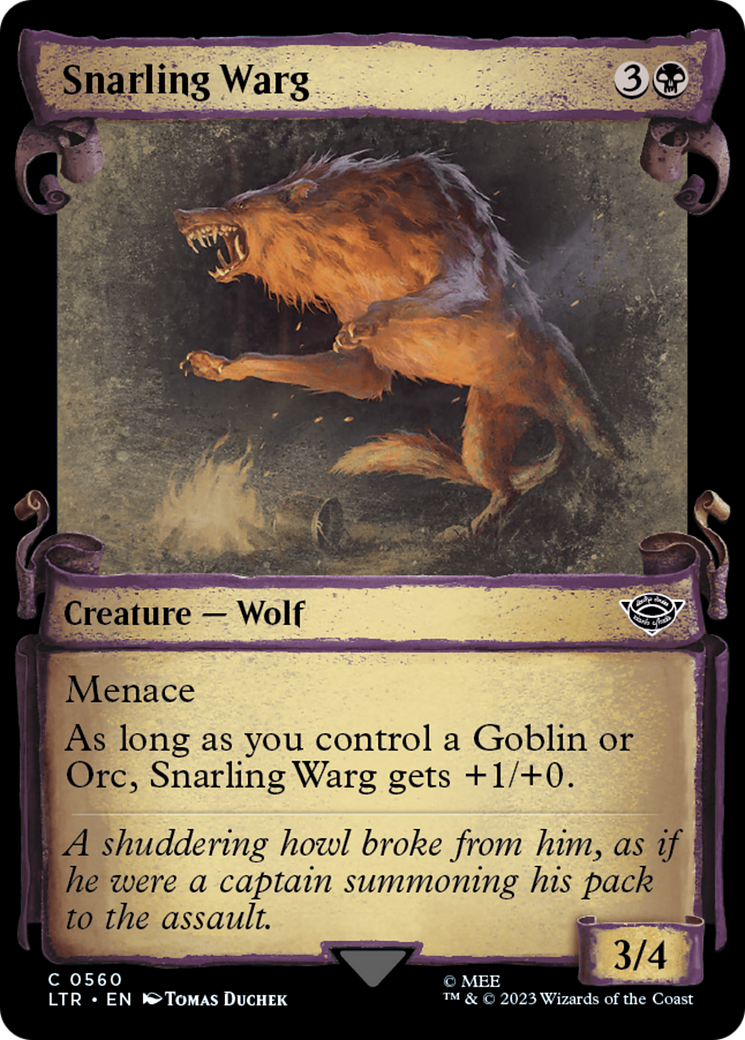 Snarling Warg (LTR-560) - The Lord of the Rings: Tales of Middle-earth: (Showcase)