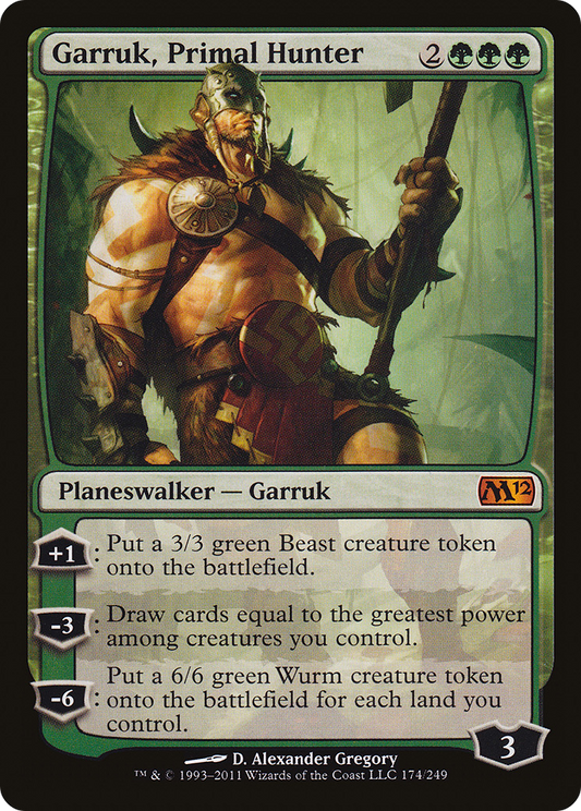 Garruk, Primal Hunter (M12-174) - Magic 2012 Foil