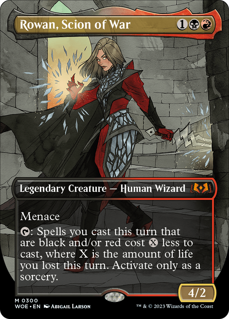 Rowan, Scion of War (WOE-300) - Wilds of Eldraine (Borderless) Foil