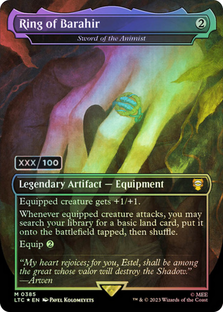 Sword of the Animist (LTC-385) - Tales of Middle-earth Commander / Ring of Barahir (Borderless) Foil