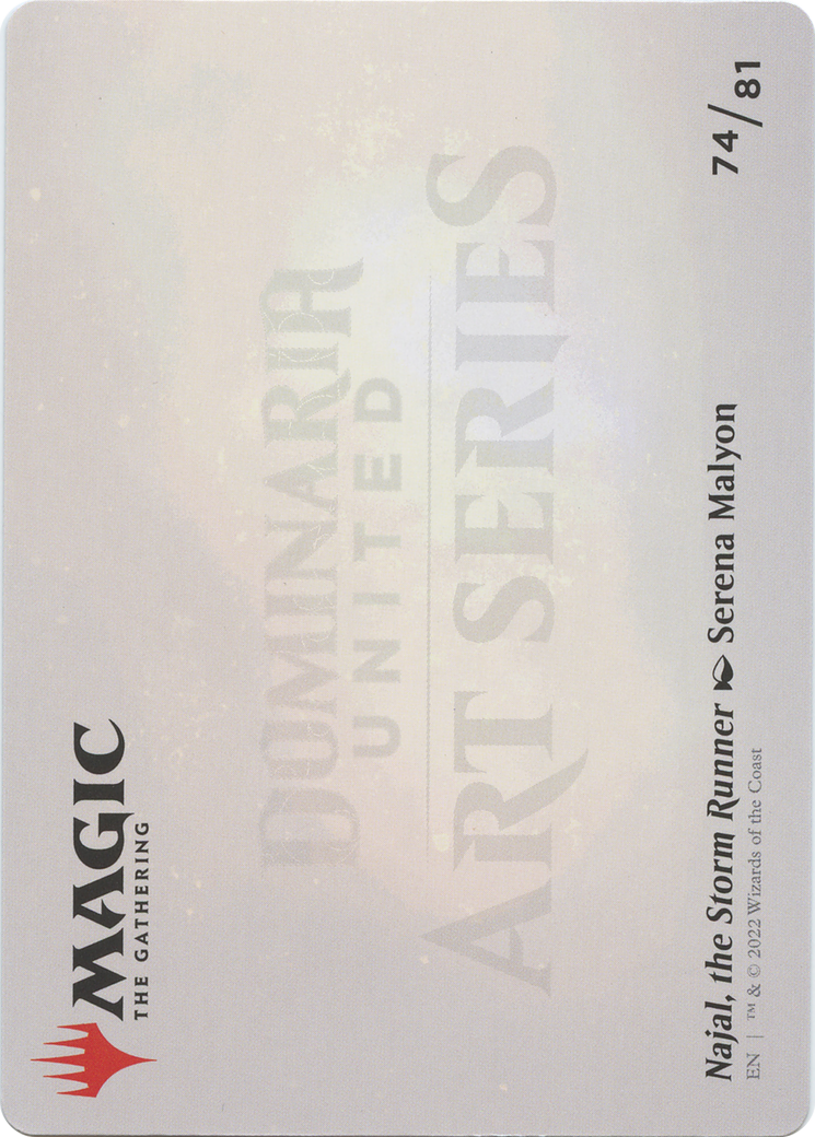Najal, the Storm Runner // Najal, the Storm Runner (ADMU-074) - Dominaria United Art Series (Borderless)