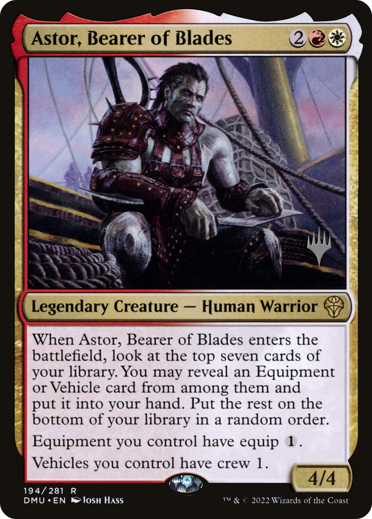 Astor, Bearer of Blades (PPDMU-194P) - Dominaria United Promos