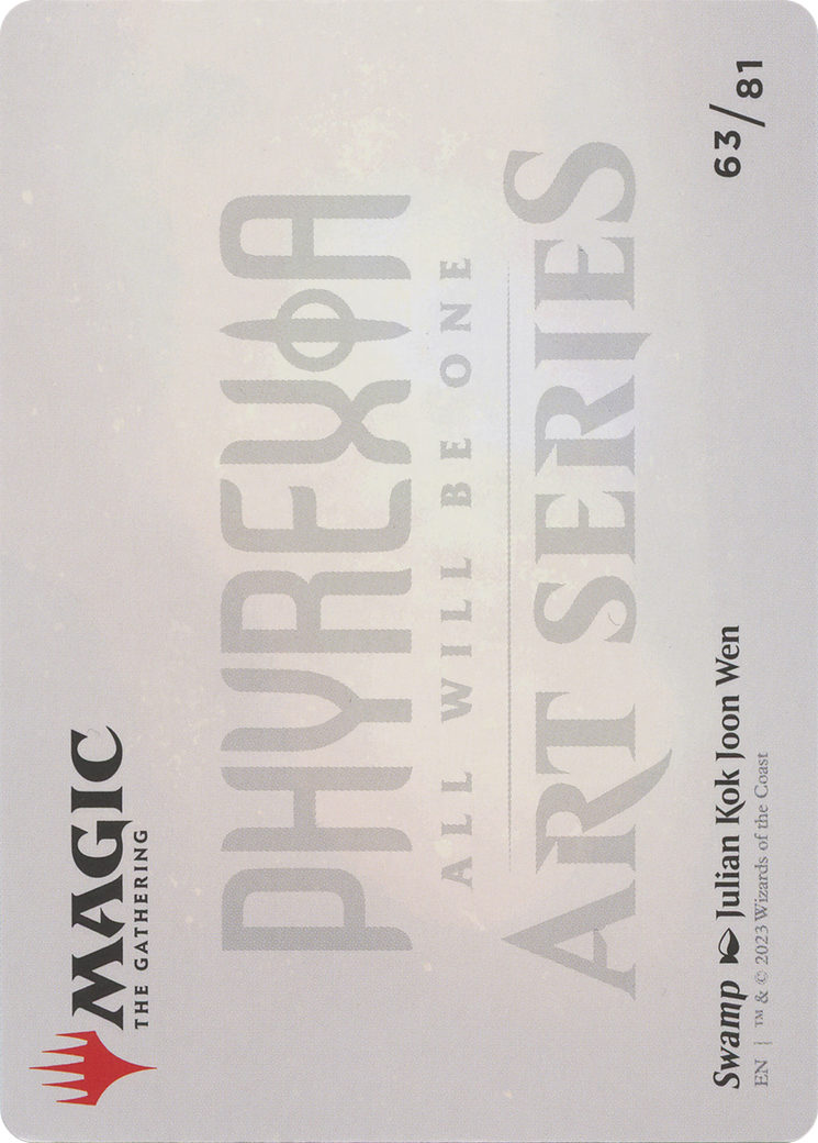 Swamp // Swamp (AONE-063) - Phyrexia: All Will Be One Art Series (Borderless) Foil