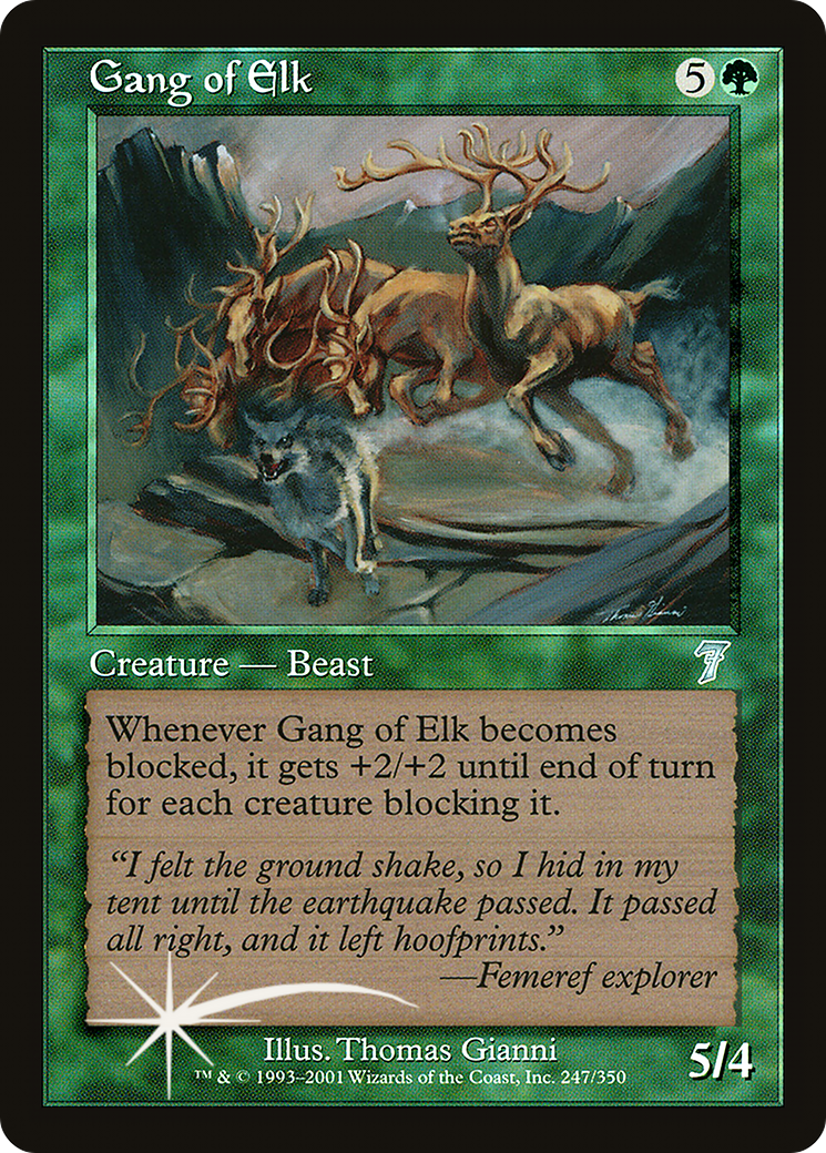 Gang of Elk (7ED-247★) - Seventh Edition Foil