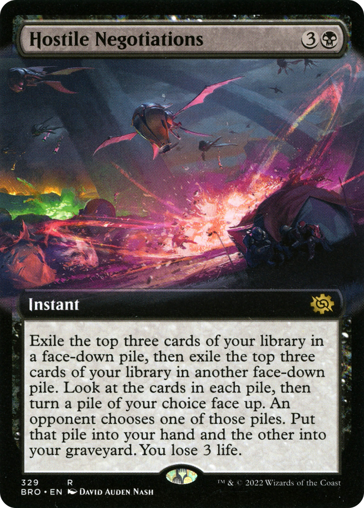 Hostile Negotiations (BRO-329) - The Brothers' War: (Extended Art) Foil