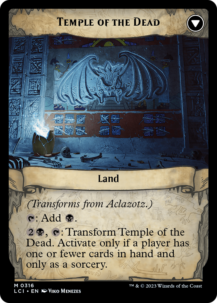 Aclazotz, Deepest Betrayal // Temple of the Dead (LCI-316) - The Lost Caverns of Ixalan: (Showcase) Foil