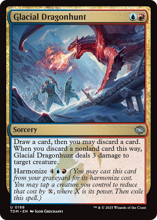 Glacial Dragonhunt (TDM-188) - Tarkir: Dragonstorm Foil