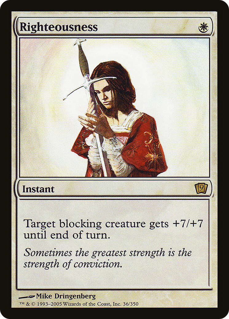 Righteousness (9ED-36★) - Ninth Edition Foil