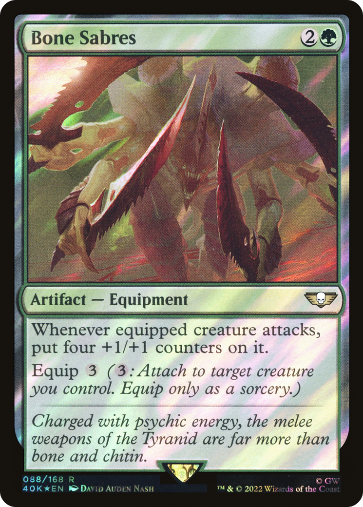 Bone Sabres (40K-088) - Warhammer 40,000 Commander Foil