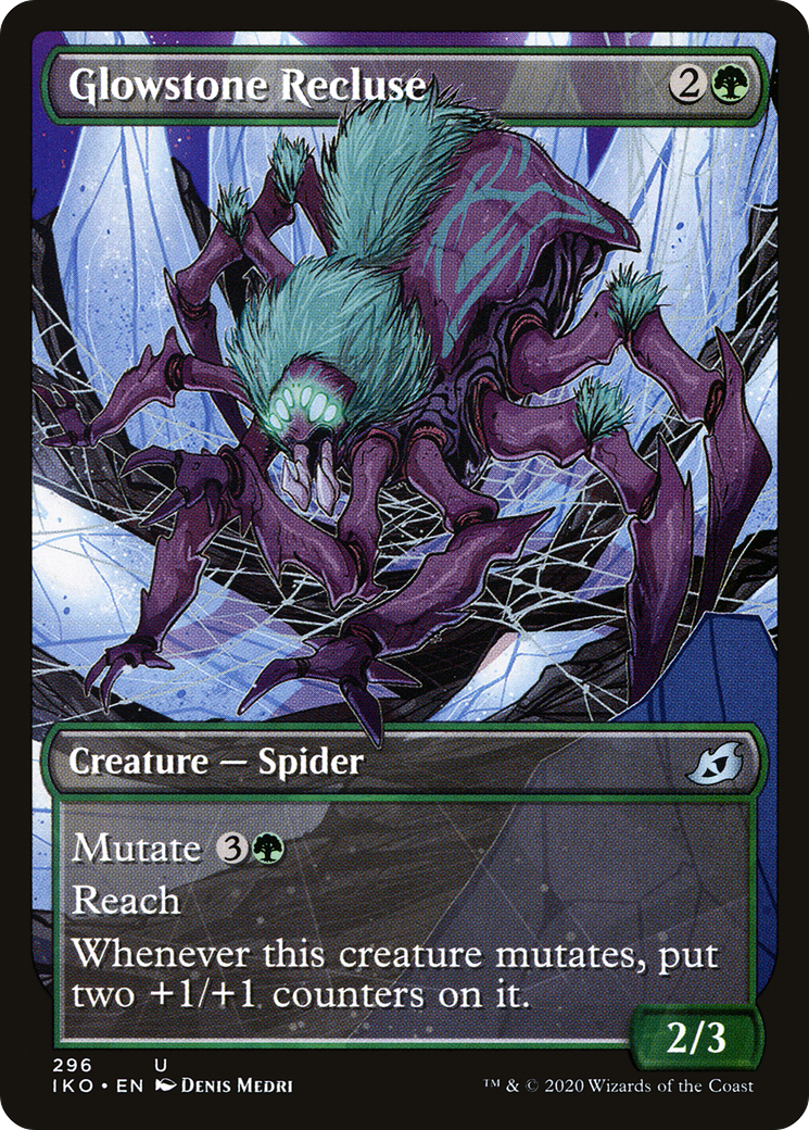 Glowstone Recluse (IKO-296) - Ikoria: Lair of Behemoths: (Showcase) Foil