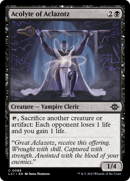 Acolyte of Aclazotz (LCI-089) - The Lost Caverns of Ixalan Foil