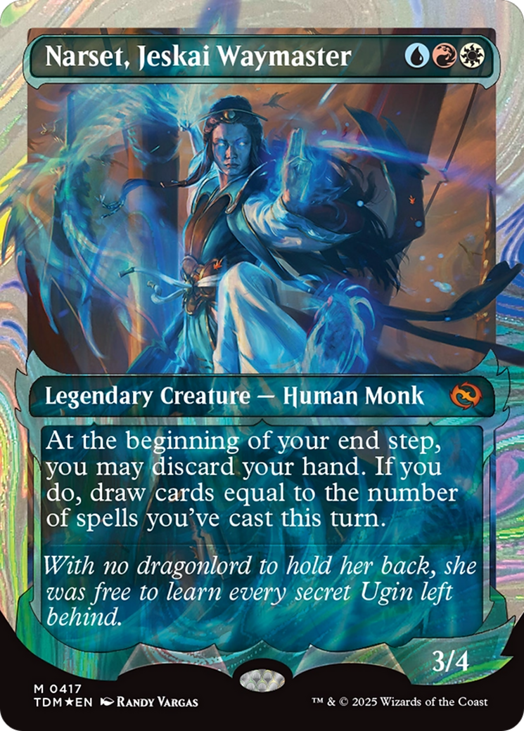 Narset, Jeskai Waymaster (TDM-417) - Tarkir: Dragonstorm: (Showcase) Foil