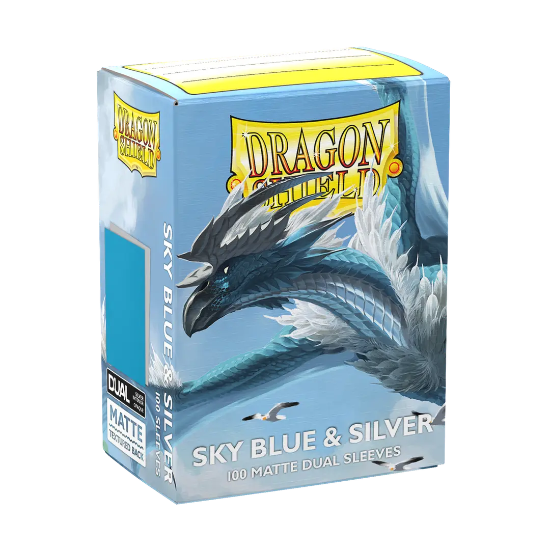 Dragon shield Dual Matte: Sky Blue & Silver