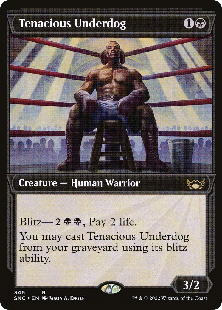 Tenacious Underdog (SNC-345) - Streets of New Capenna: (Showcase) Foil