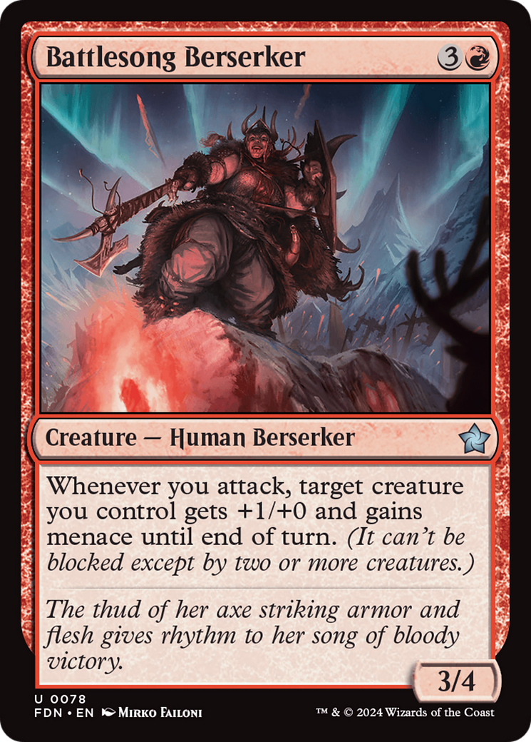 Battlesong Berserker (FDN-078) - Foundations