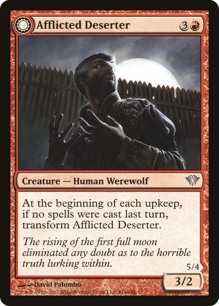 Afflicted Deserter // Werewolf Ransacker (DKA-081) - Dark Ascension: (Double Faced Transform) Foil