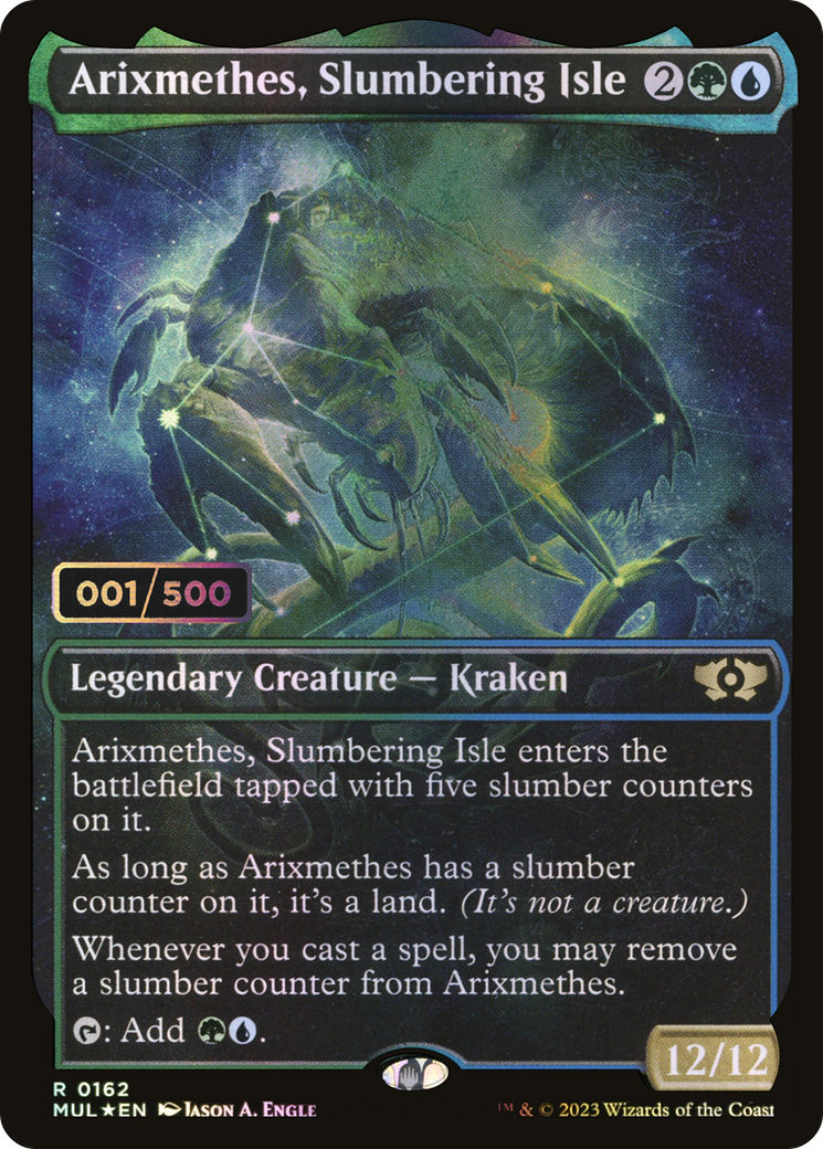 Arixmethes, Slumbering Isle (MUL-162) - Multiverse Legends: (Showcase) Foil