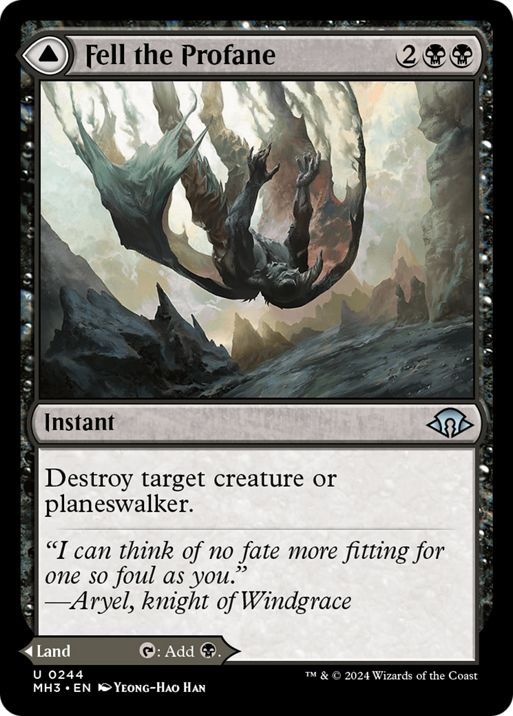 Fell the Profane // Fell Mire (MH3-244) - Modern Horizons 3 Foil