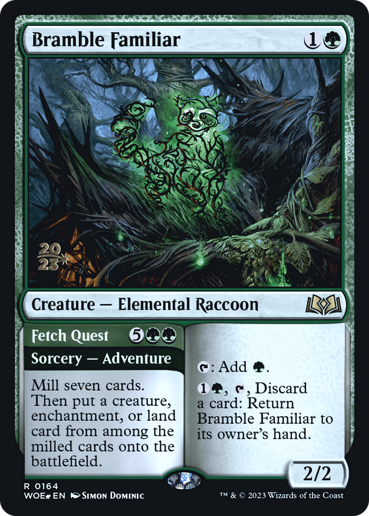 Bramble Familiar // Fetch Quest (PRE-164) - Wilds of Eldraine Promos Foil
