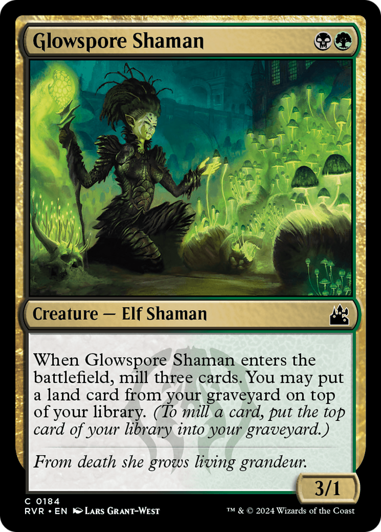 Glowspore Shaman (RVR-184) - Ravnica Remastered Foil