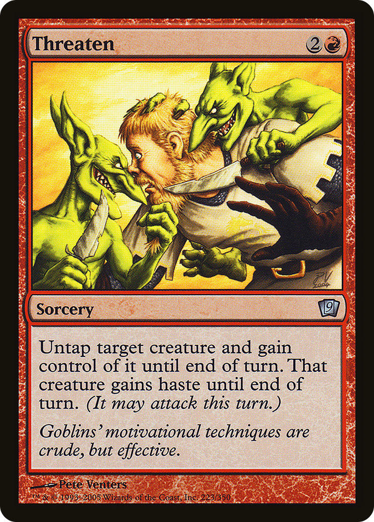 Threaten (9ED-223★) - Ninth Edition Foil