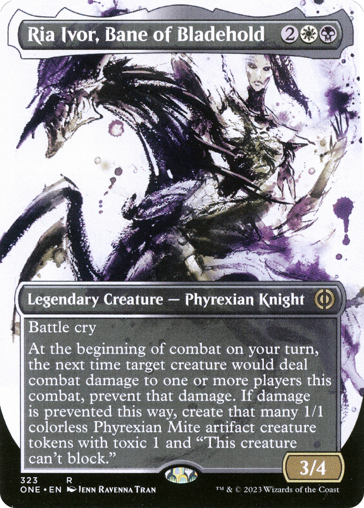 Ria Ivor, Bane of Bladehold (ONE-323) - Phyrexia: All Will Be One: (Showcase) (Borderless) Foil