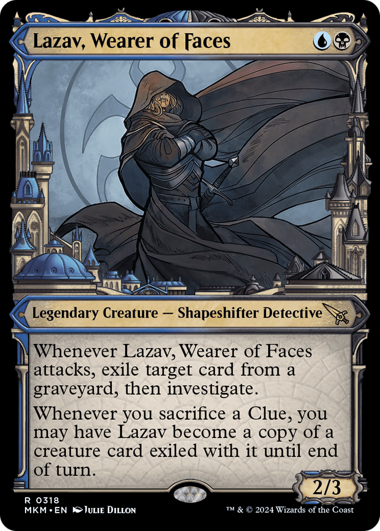 Lazav, Wearer of Faces (MKM-318) - Murders at Karlov Manor: (Showcase) Foil