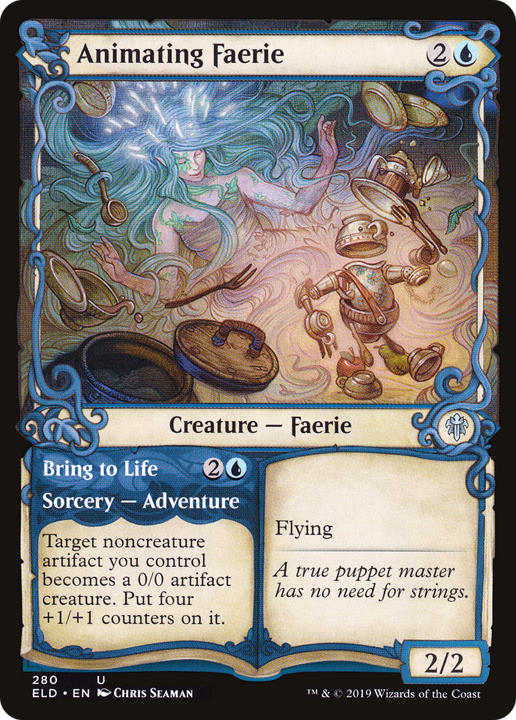 Animating Faerie // Bring to Life (ELD-280) - Throne of Eldraine: (Showcase) Foil