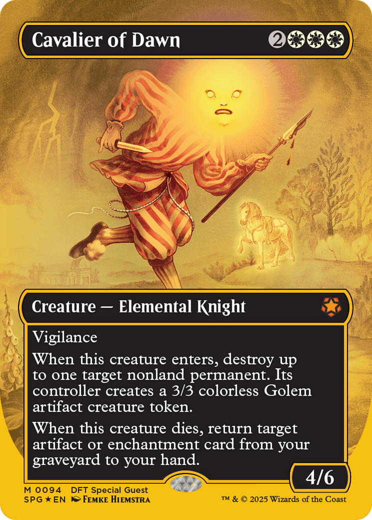 Cavalier of Dawn (SPG-094) - Special Guests (Borderless) Foil