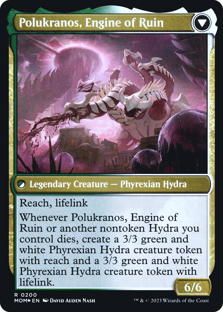 Polukranos Reborn // Polukranos, Engine of Ruin (PRE-200) - March of the Machine Promos Foil