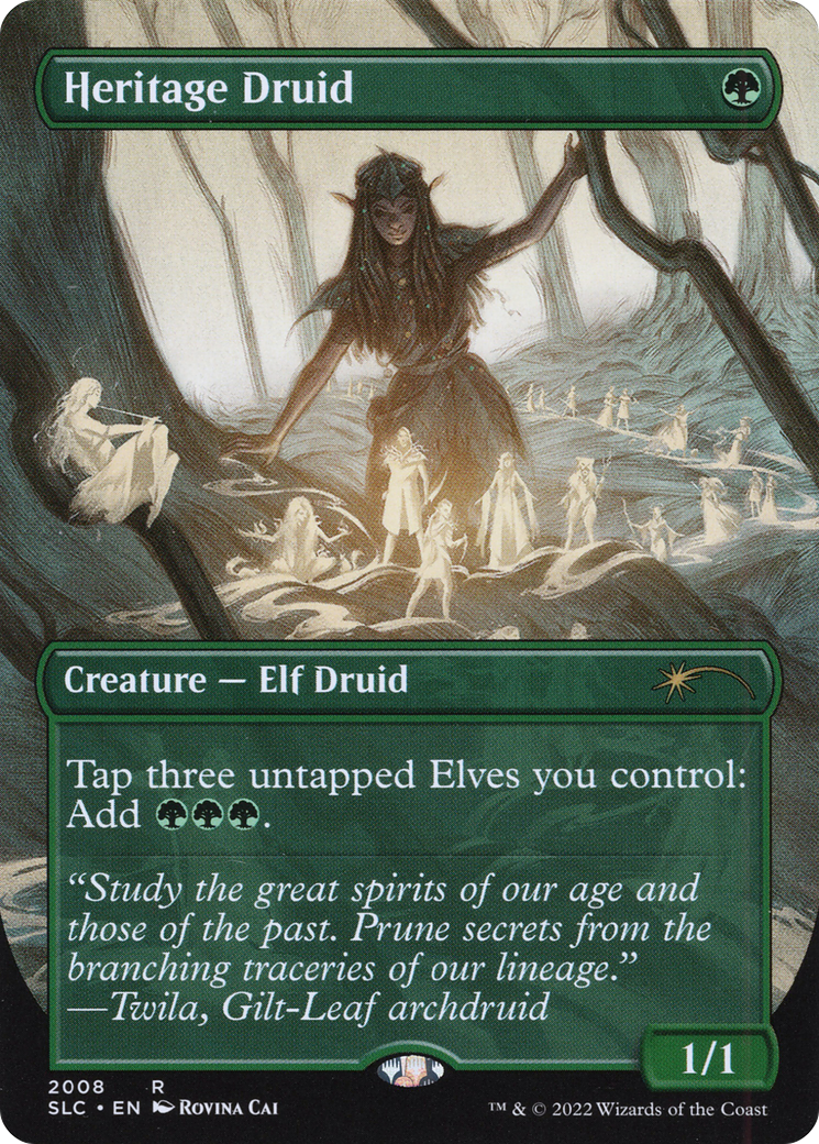 Heritage Druid (SLC-2008) - Secret Lair 30th Anniversary Countdown Kit (Borderless) Foil