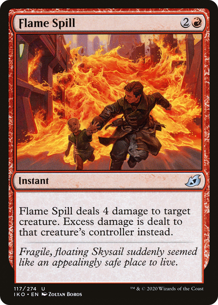 Flame Spill (IKO-117) - Ikoria: Lair of Behemoths Foil