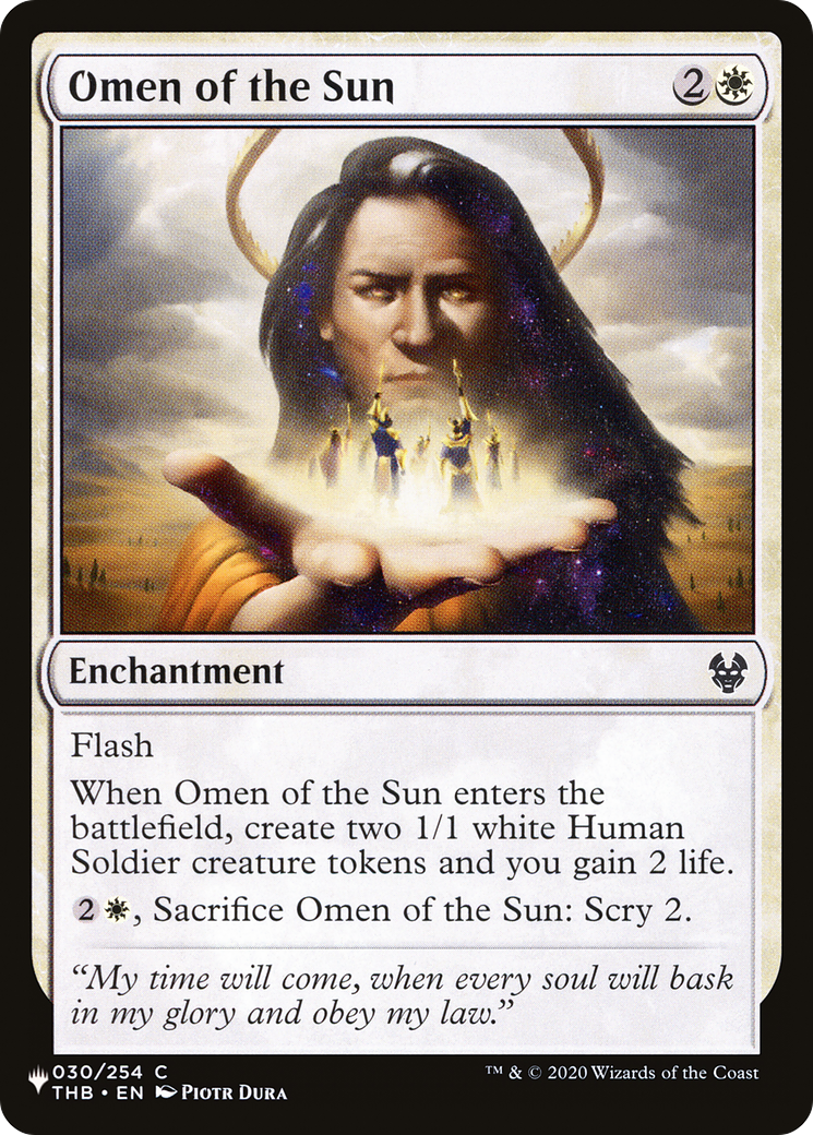 Omen of the Sun (LIST-030/254) - The List