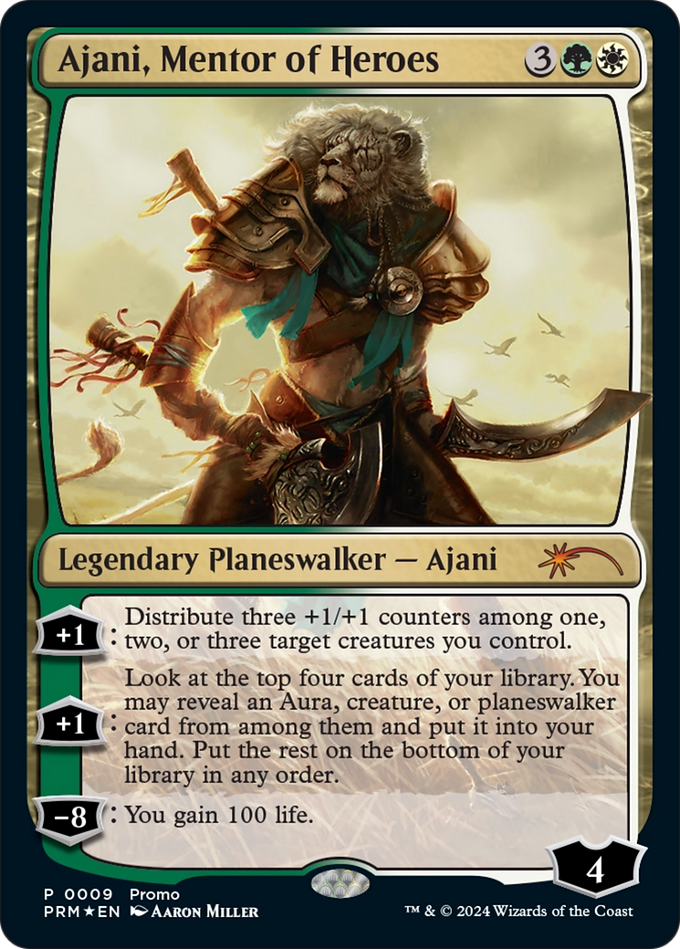Ajani, Mentor of Heroes (UMP-009) - Media and Collaboration Promos Foil