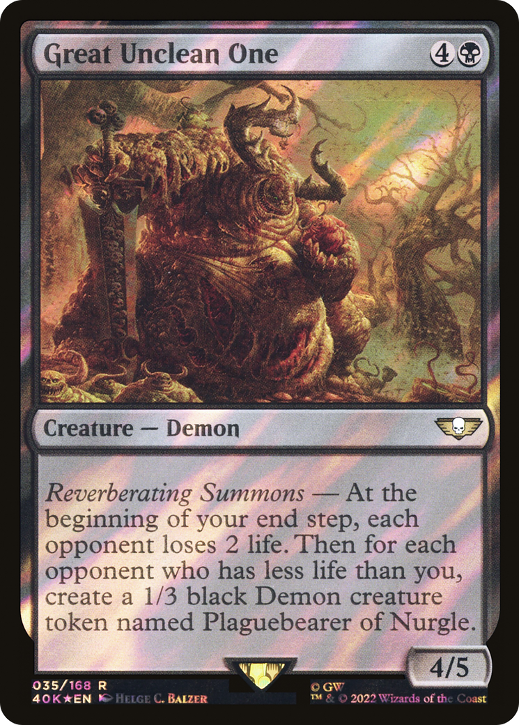 Great Unclean One (40K-035) - Warhammer 40,000 Commander Foil