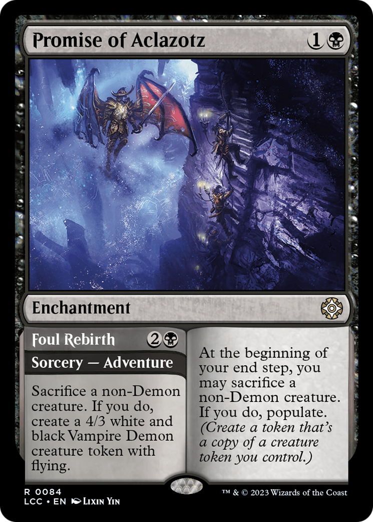 Promise of Aclazotz // Foul Rebirth (LCC-084) - The Lost Caverns of Ixalan Commander