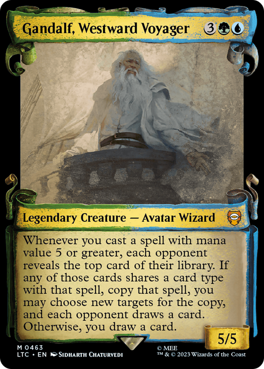 Gandalf, Westward Voyager (LTC-463) - Tales of Middle-earth Commander: (Showcase) Foil
