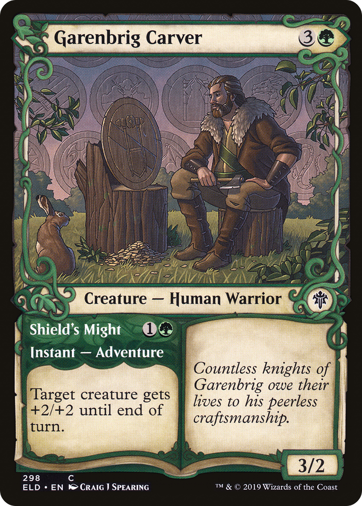 Garenbrig Carver // Shield's Might (ELD-298) - Throne of Eldraine: (Showcase)