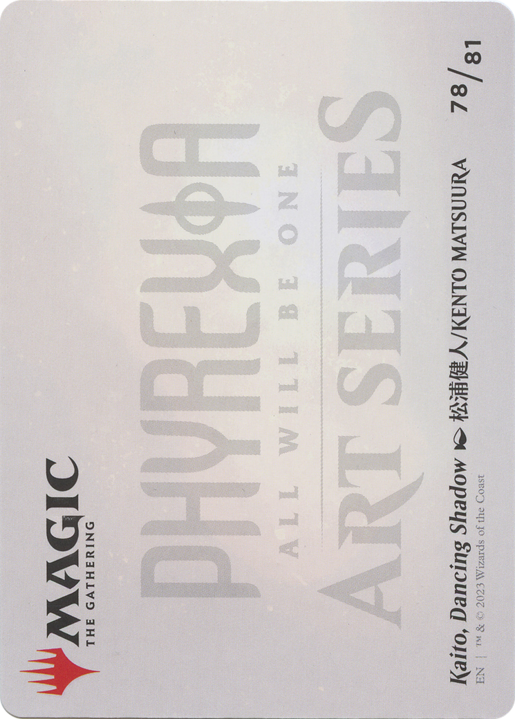 Kaito, Dancing Shadow // Kaito, Dancing Shadow (AONE-078) - Phyrexia: All Will Be One Art Series (Borderless) Foil