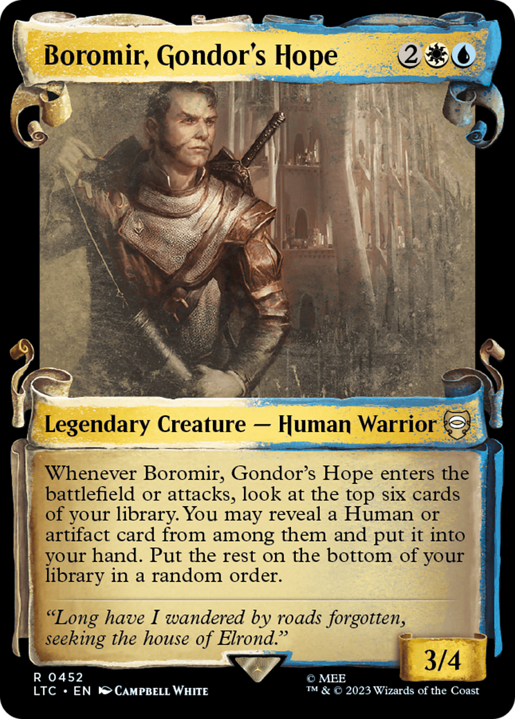 Boromir, Gondor's Hope (LTC-452) - Tales of Middle-earth Commander: (Showcase) Foil