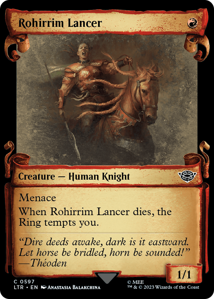 Rohirrim Lancer (LTR-597) - The Lord of the Rings: Tales of Middle-earth: (Showcase) Foil