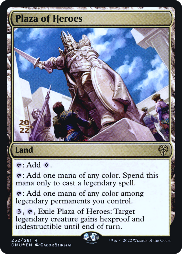 Plaza of Heroes (PRE-252S) - Dominaria United Promos Foil
