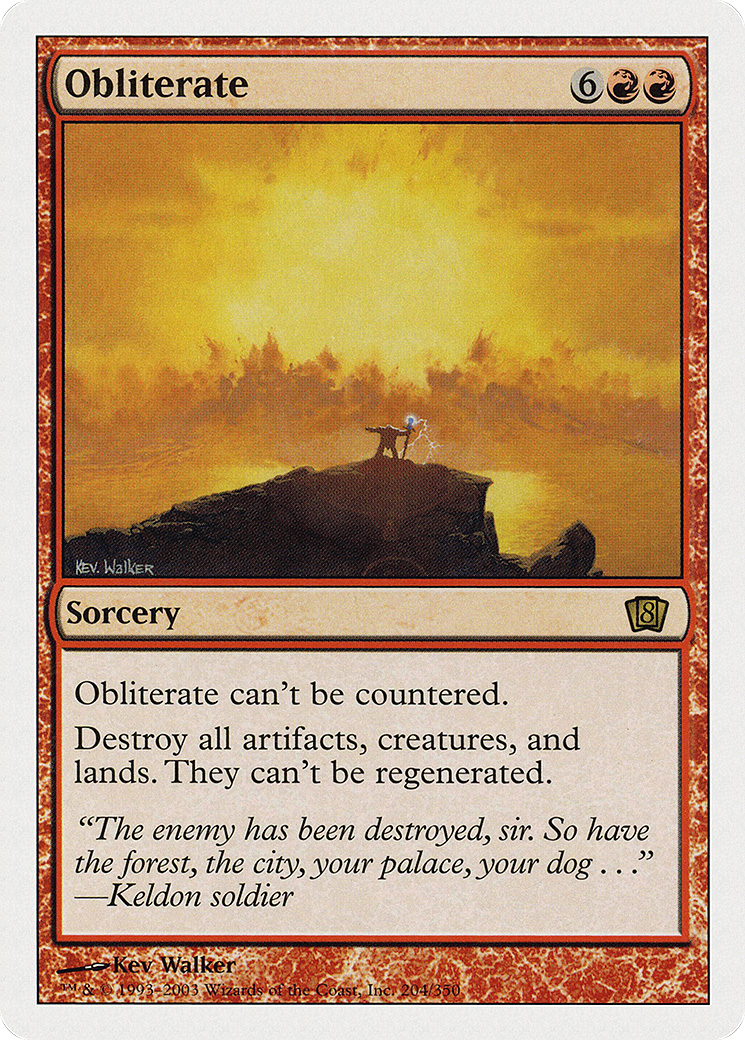 Obliterate (8ED-204) - 8th Edition Foil