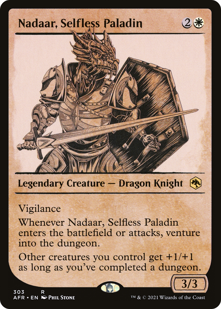 Nadaar, Selfless Paladin (AFR-303) - Adventures in the Forgotten Realms: (Showcase) Foil