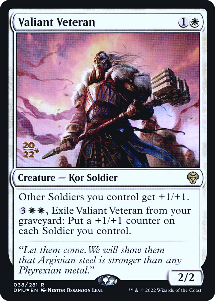 Valiant Veteran (PRE-38S) - Dominaria United Promos Foil