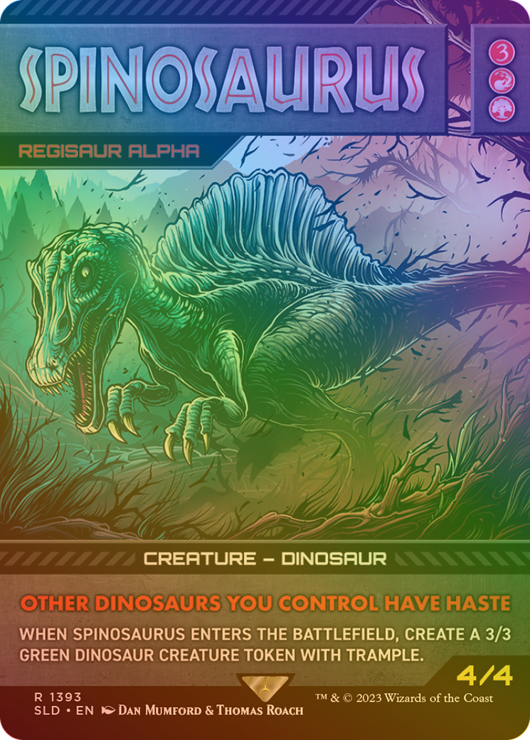 Regisaur Alpha (SLD-1393) - Secret Lair Drop / Spinosaurus (Borderless) Foil